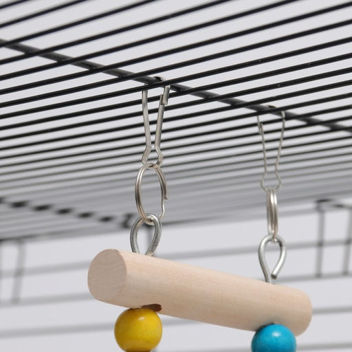 Игрушка для птиц Лесенка с бусинами, 43 см, микс цветов - Пижон фото 6