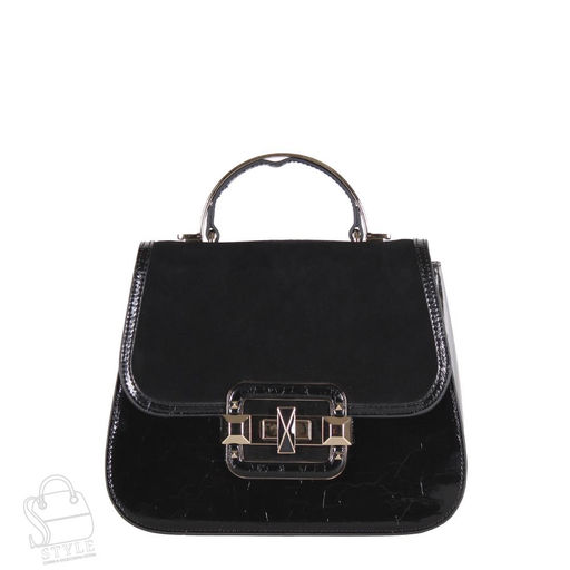 Сумка женская кожаная 6046-3QAA black Polina&Eiterou  в Новосибирске