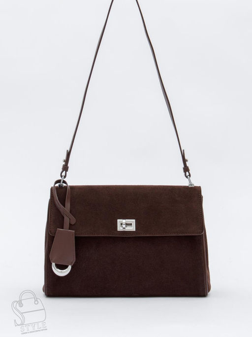 Сумка женская кожаная 5103-1X coffee Polina&Eiterou