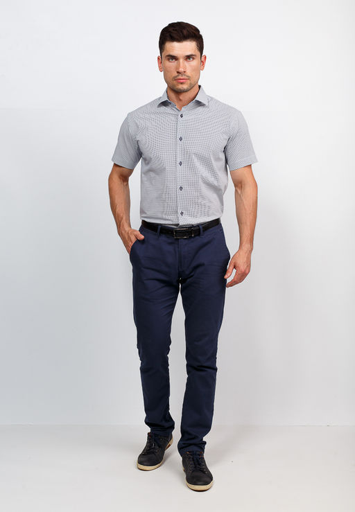 Сорочка мужская короткий рукав GREG 113/107/06/ZV/1 STRETCH  фото 5