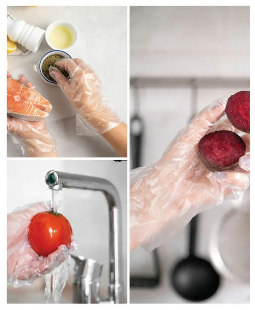 Перчатки полиэтилен 100шт, размер L - 1000 деталей фото 3