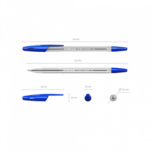 Цена за 24 шт. Набор из 4 ручек шариковых ErichKrause R-301 Stick Classic 1.0, цвет чернил: синий, черный, красный, зеленый (в пакете)