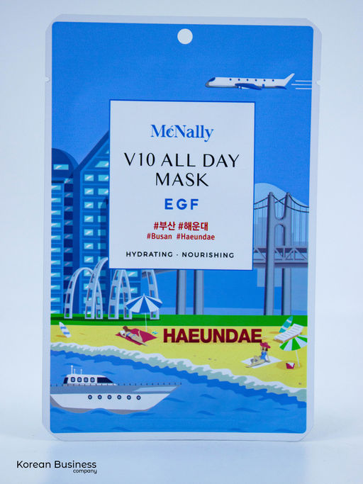 MCNALLY - МАСКА ТКАНЕВАЯ ДЛЯ ЛИЦА С EGF V10 ALL DAY MASK EGF, 25 ML  фото 2