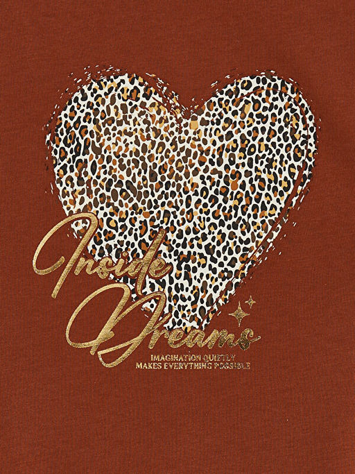 Bisiklet Yaka Bask?l? K?z ?ocuk Ti??rt