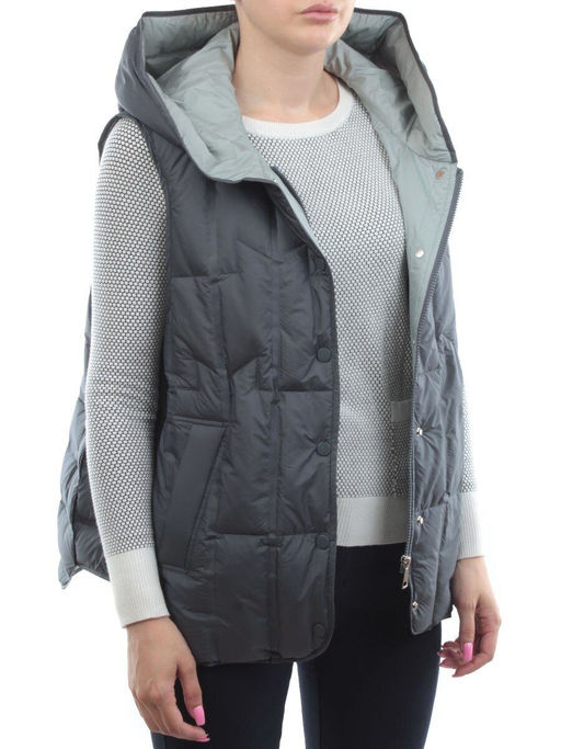 25-188 DK. GRAY Жилет утепленный женский (пух)