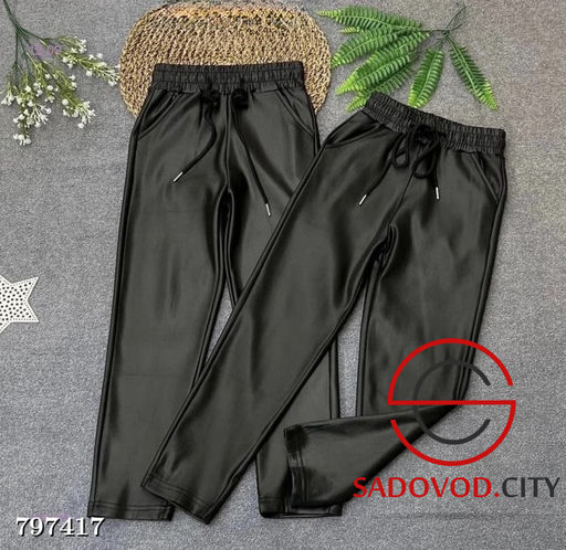 брюки классические из эко-кожи - Bruno фото 3