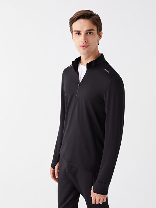 Dik Yaka Erkek Sweatshirt