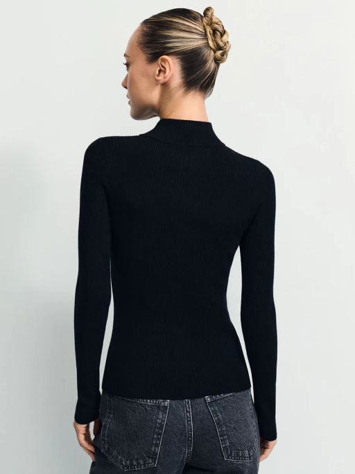 Джемпер в рубчик с молнией / Zarina  фото 8