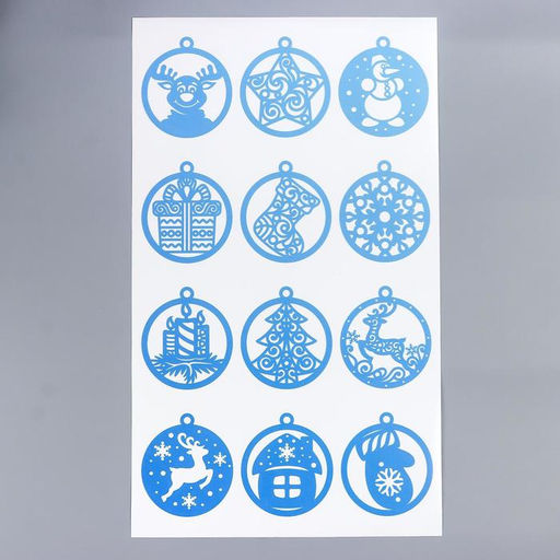 Декоративная наклейка "Подвески" белый фон 30х50 см