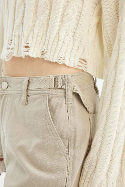 Трикотажный свитер обычного кроя с круглым вырезом - Defacto фото 5