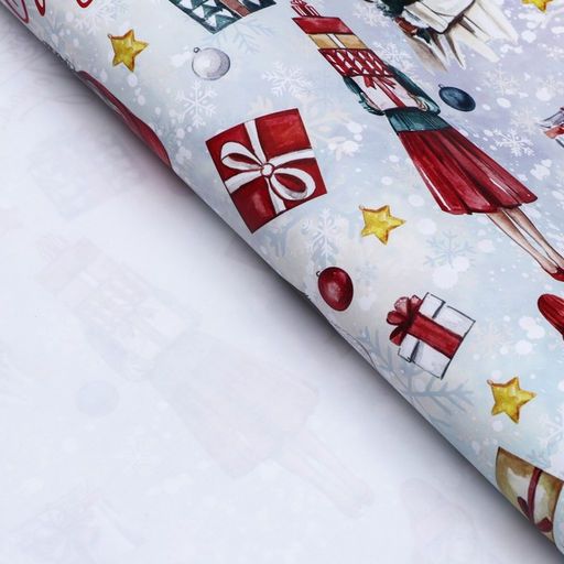 Цена за 10 шт. Бумага упаковочная новогодняя глянцевая Мода , 68?100 см