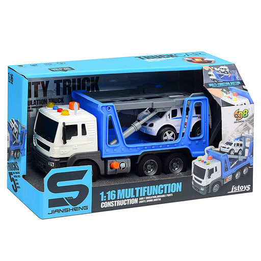 Машина "Полицейский автовоз" (свет, звук) в коробке