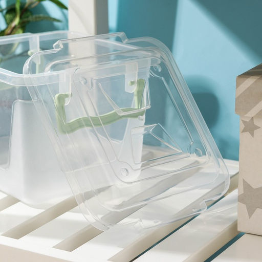 Контейнер для хранения Альтернатива, 4 л, 19.5×19.5×17.5 см, с крышкой, пластик, прозрачный