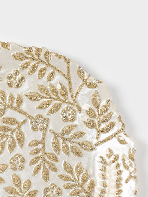 Тарелка «КРАСКИ ОСЕНИ», d=21 см, стекло, золотистая