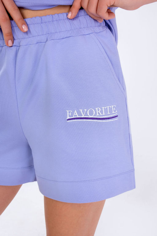 Арт. 2371 Костюм женский с шортами 42-48 (4 шт) Цвет:сиреневый - Калинка фото 5