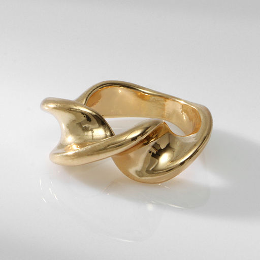 Кольцо металл Тренд перекрученное, цвет золото, размер 16