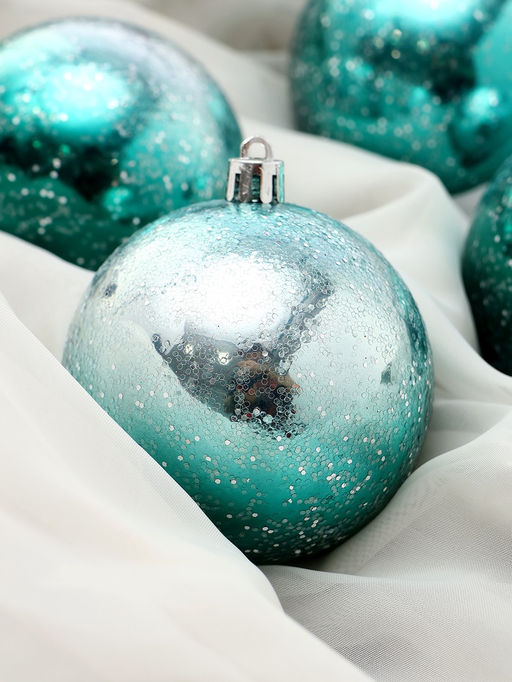 Ёлочные игрушки Джейн космос, шары новогодние, d=8 см, 4 шт., изумрудный - Зимнее волшебство фото 2