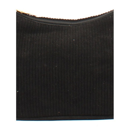 Сумка женская текстиль LIU-03 (багет) -mpl,  1 отд  вельвет черный  254099 - Rst фото 5