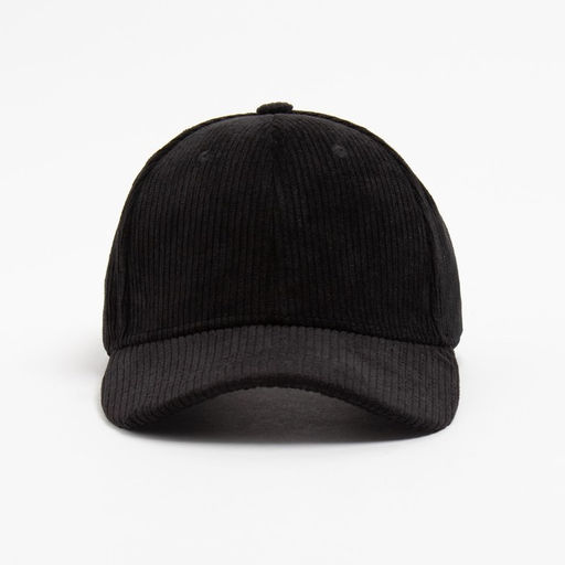 Бейсболка однотонная MINAKU, чёрная, размер 56-58, вельвет
