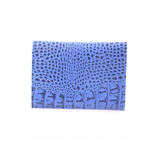 Обложка для паспорта Croco-П-402 (5 карм) натуральная кожа голубой кайман (13) 264843  фото 2