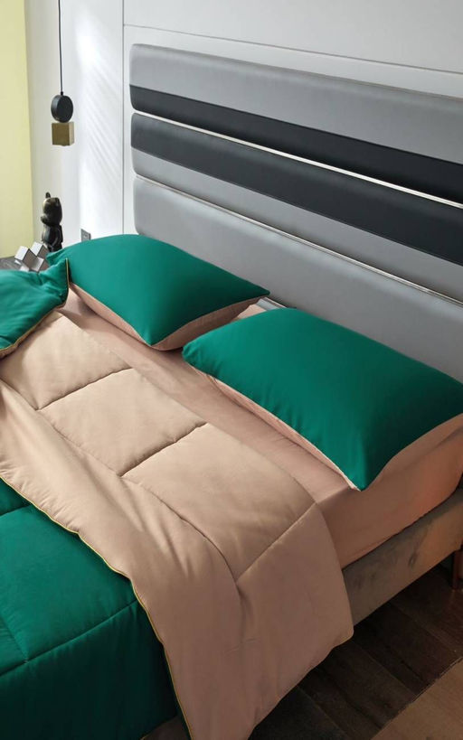 Одеяло Mency средней плотности однотонное с простыней на резинке и наволочками ODMENOR04