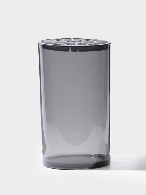 Ваза для цветов с крышкой «Альваро», 25×15 см, пластик, серая