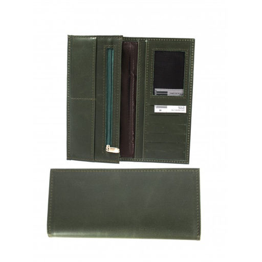 Портмоне мужское Croco-ПР-965 натуральная кожа 3 отд, 10 карм, зеленый тем пулл-ап (205) 264635