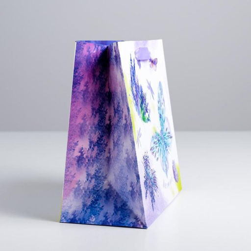 Пакет ламинированный квадратный Лавандовая легкость, 22 22 11 см - Дарите счастье фото 2