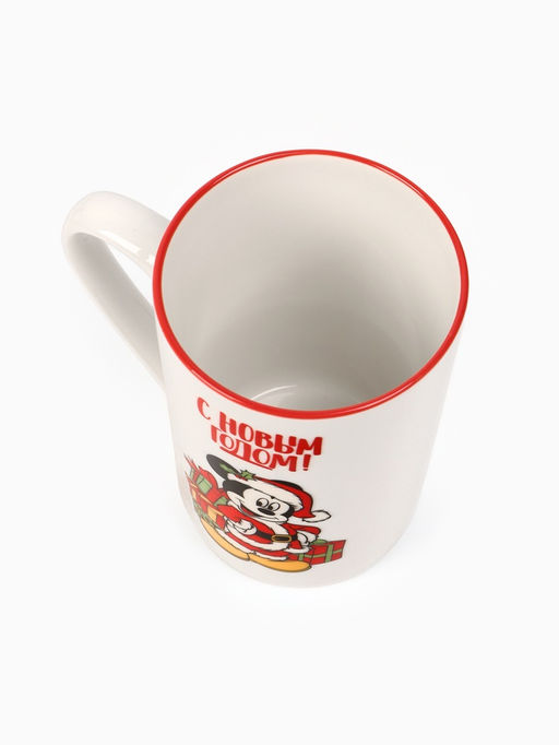 Кружка керамическая новогодняя, 385 мл, Микки Маус
