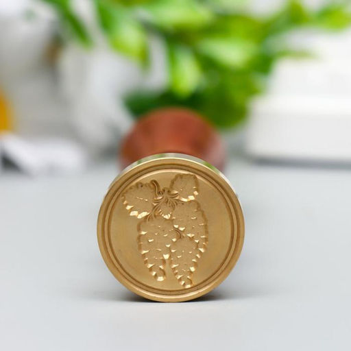 Печать для сургуча с деревянной ручкой «Виноград», 9×2.5×2.5 см