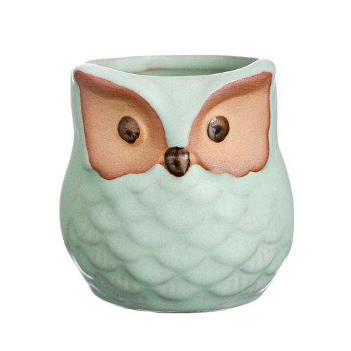 Декоративный горшок для цветов «Сова Ава» керамический, 150 мл, 6×6×6.5 см, МИКС
