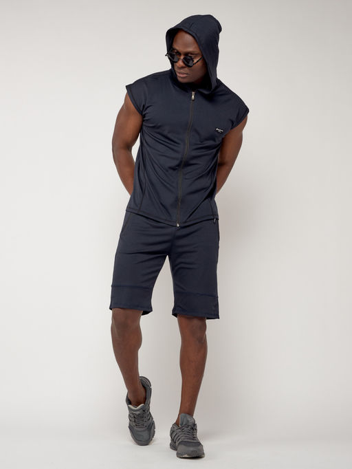 Спортивный костюм летний мужской темно-синего цвета 22610TS - FUYOUKAI фото 8