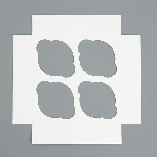 Цена за 5 шт. Коробка для капкейков двусторонняя «Новый год: Снегири», 16×16×10 см