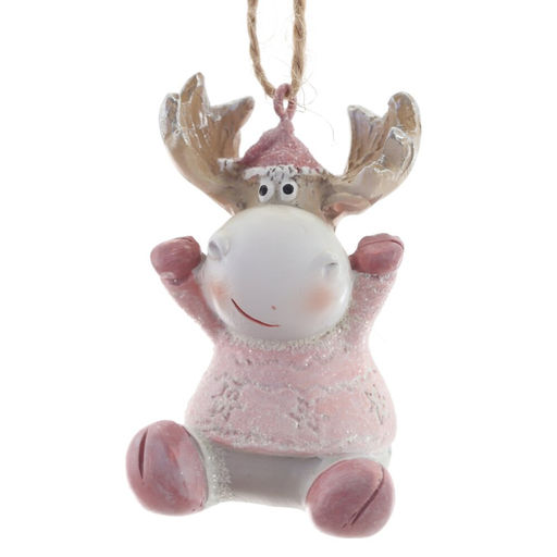 Фигурка декоративная подвесная "Олень", L4 W4 H5 см, 2в.