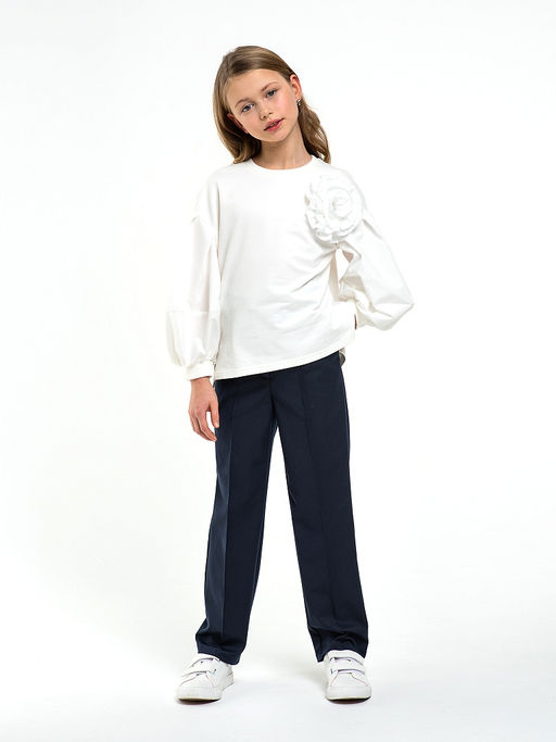 Молочный школьный свитшот Mooriposh, модель 1617  фото 2