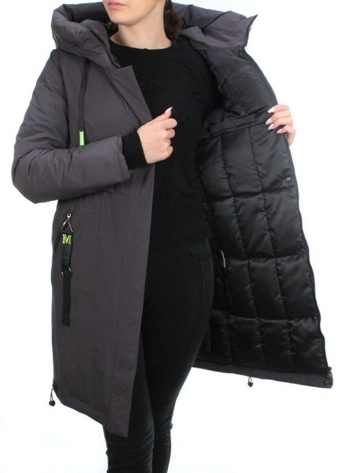 21-963 DK. GRAY Куртка зимняя женская (200 гр. холлофайбер)