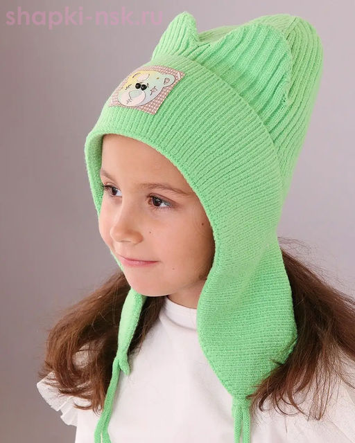 07-4-H Комплект для девочки флис (ушанка+снуд) (48-52)