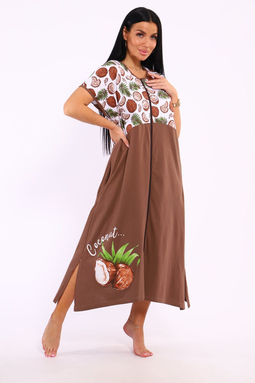 Халат на молнии Кокос