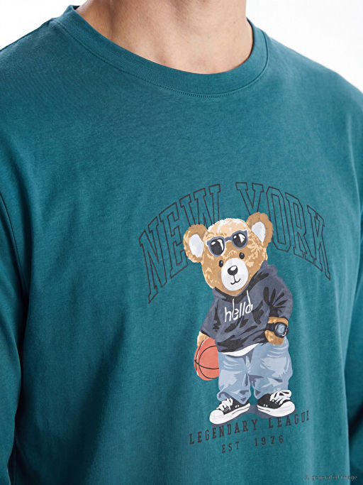 Пижамный комплект Regular Fit Teddy мужской с принтом