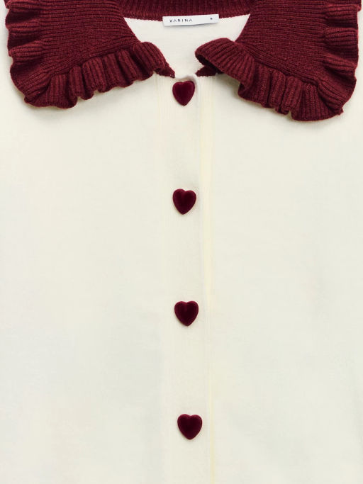 Кардиган с воротником и декоративными пуговицами / Zarina фото 9