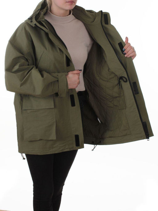 3097 GREEN Куртка демисезонная женская (100 гр. холлофайбер) - Fashion фото 7
