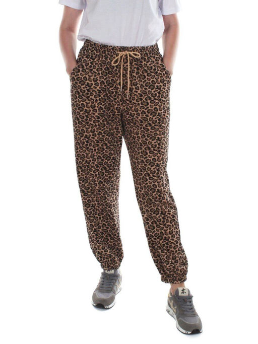 9001 LEOPARD/BROWN Брюки спортивные женские (95% хлопок, 5% спандекс) - Fashion фото 6