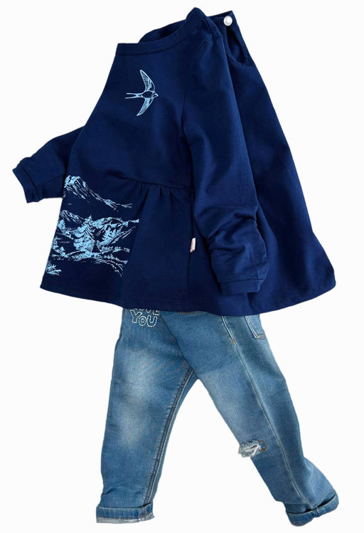 Футболка (лонгслив) UD 2267 синий - Mini maxi фото 6