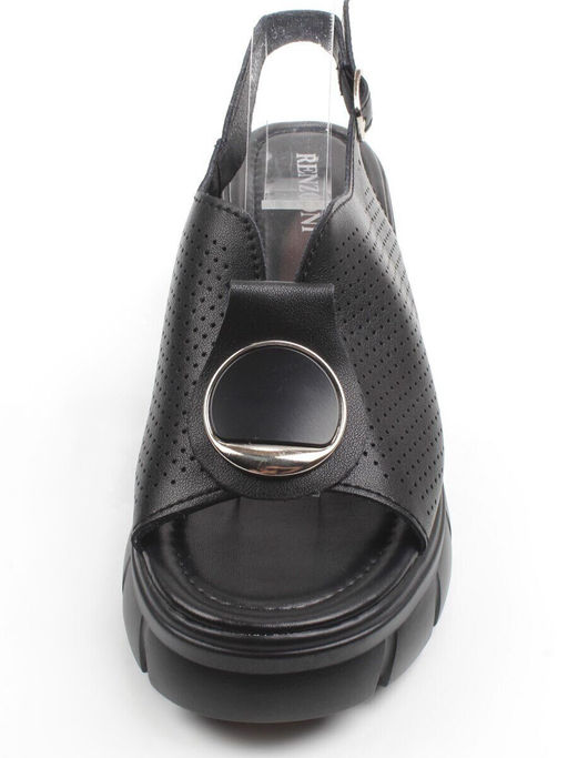 08-PED176-3 BLACK Босоножки женские (натуральная кожа)