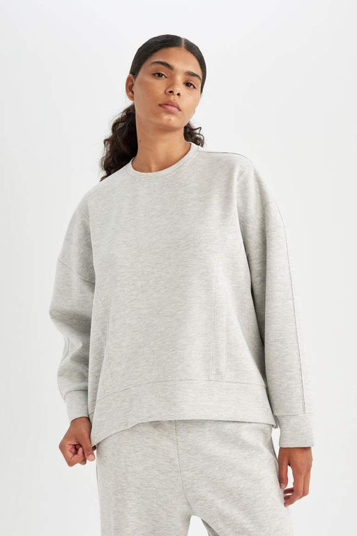 DeFactoFit Толстовка для спортсменов из ткани с круглым вырезом для подводного плавания  фото 6