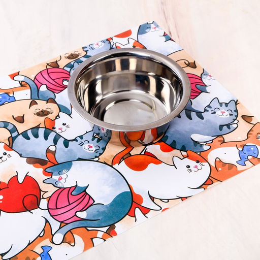 Коврик под миску Сытый котик 43х28 см - Пушистое счастье фото 3