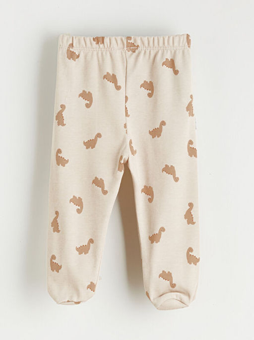 Bask?l? Erkek Bebek Tak?m 3l?