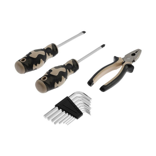 Набор инструментов в блистере ТУНДРА, отвертки, плоскогубцы, ключи, 11 предметов