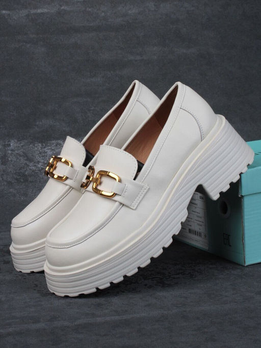 03-PDAG52-2 BEIGE Лоферы женские (натуральная кожа)