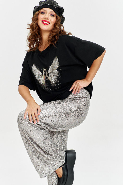 Брюки AVE RARA 4156/1 бежево-серебристый